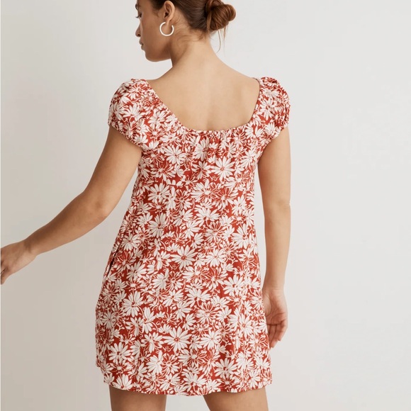 Madewell Margie Mini Dress Abstract Floral Size 12 - Picture 3 of 11